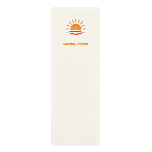 Morning Rhythm Rubber Yoga Mat — Sunrise Graphic Non-Slip Exercise Mat